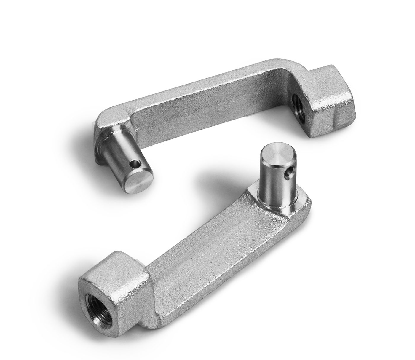 Half clevis with integral pin