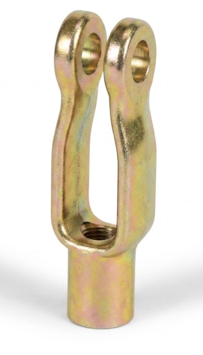 Inset Yoke, 3/8-24 Plated — Clevis and Yoke Ends photo