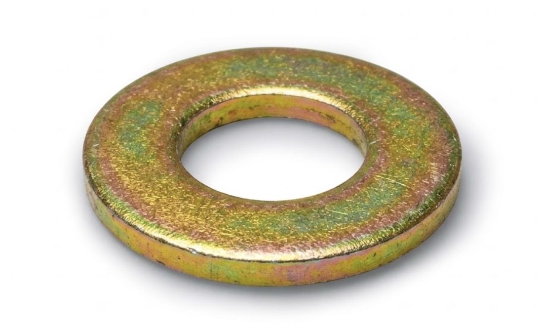 Washer, 0.787 x 0.433 x 0.079, Steel, Zinc Yellow — Fasteners photo