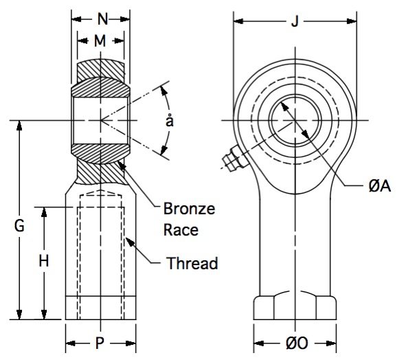 DBF-12Z dimensional drawing