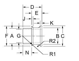 HMBAL-6-4 dimensional drawing