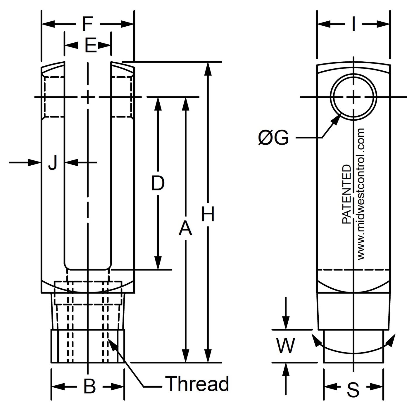 TC187 dimensional drawing