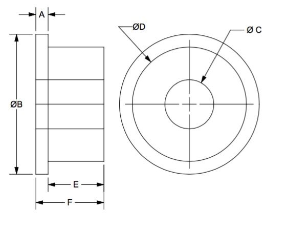 FTPB-1.125-0.687-0.750-R dimensional drawing