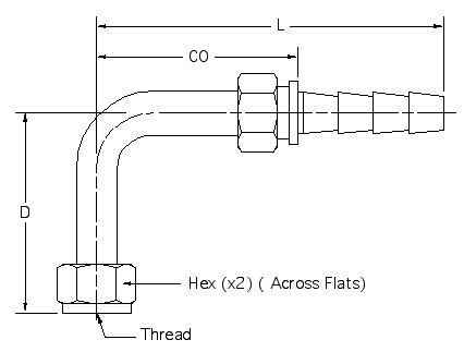 HSF-FS-SW-T90L-10-10 dimensional drawing