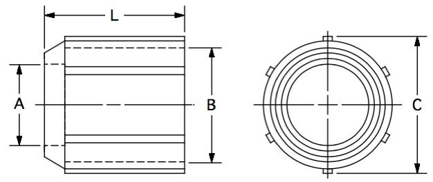 CRS-40 (rod seal) dimensional drawing